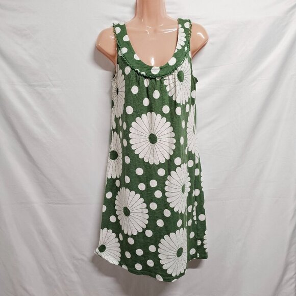Boden Dresses & Skirts - Boden Sleeveless Floral Dress Women Size 6R Green/White Cotton